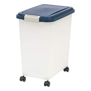 lot 46553 image: IRIS USA 33 quart Airtight Pet Food Container, NavyPearl