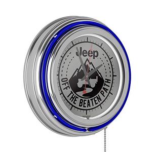 lot 46572 image: Trademark Global Neon Wall Clock, Jeep