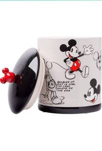 lot 46583 image: Silver Buffalo Mickey Mouse Sketches Large Canister Ceramic Cookie Jar