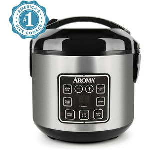 lot 46594 image: Aroma 8-Cup Programmable Rice and Grain Cooker Steamer