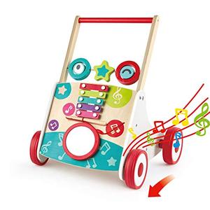lot 46608 image: Hape Wooden Push and Pull Music Learning Walker