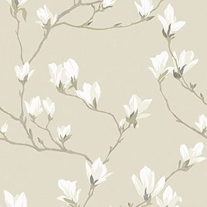 lot 46620 image: Laura Ashley Magnolia Grove Natural Wallpaper