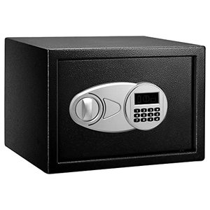 lot 46654 image: Amazon Basics Steel Security Safe and Lock Box with Electronic Keypad