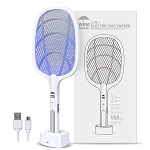 lot 46694 image: WBM Smart 2 in 1 Electric Bug Zapper, Mosquitoes Trap Lamp and Racket
