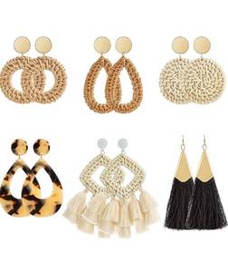 lot 46703 image: Ponpon 6 Pairs of Earrings for Women