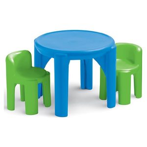 lot 46739 image: Little Tikes Table and One Chair Set, BlueGreen