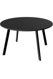 lot 46774 image: Grand Patio Round Steel Patio Coffee Table, Weather Resistant Outdoor Large Side Table, Black