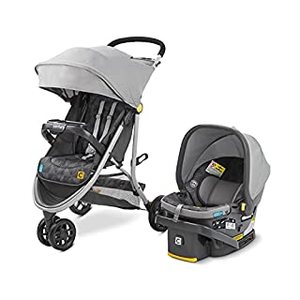 lot 46776 image: Century Stroll On 3-Wheel 2-in-1 Lightweight Travel System, Infant Car Seat and Stroller Combo, Metro