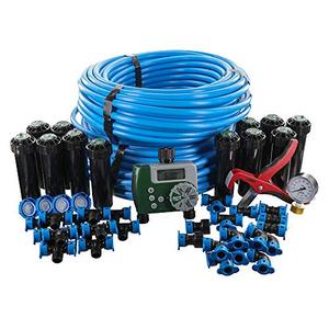 lot 46779 image: Orbit 50021 In-Ground Blu-Lock Tubing System and Digital Hose Faucet Timer, 2-Zone Sprinkler Kit