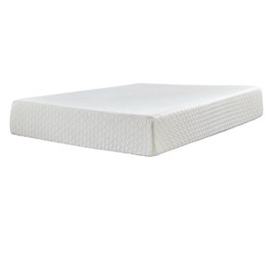 lot 3295 image: Signature Design By Ashley Chime 12 Memory Foam Queen Mattress - White