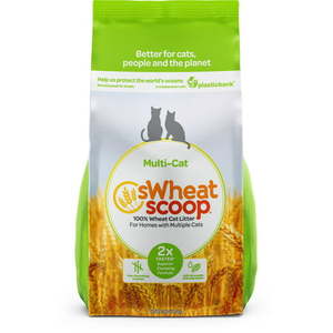 lot 1672 image: sWheat Scoop Multi-Cat Natural Clumping Wheat Cat Litter 25lb