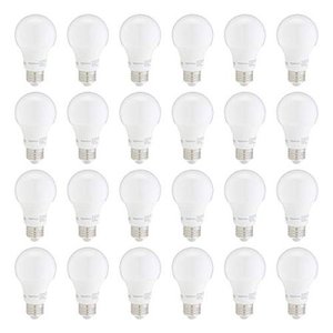 lot 1684 image: Basics 60W Equivalent, Daylight, Non-Dimmable, 10,000 Hour Lifetime, A19 LED Light Bulb 24-Pack