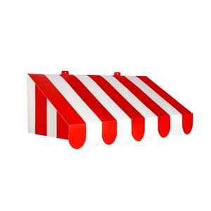 lot 2208 image: (Pack of 4) Beistle 3-D Red & White Awning Wall Decoration