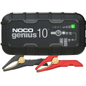 lot 2230 image: NOCO GENIUS10 10-Amp Fully-Automatic Smart Charger 6V and 12V Portable Battery Charger Battery Maintainer Trickle Charger and Battery Desulfator with Temperature Compensation