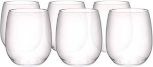 lot 1669 image: Decor Stemless Goblets, 6 Pack, Plastic
