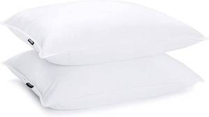 lot 1680 image: 2 Down Feather Bedding Pillows, White, 20 x 36