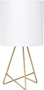 lot 2214 image: small white and gold lamp