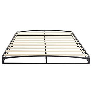 lot 3271 image: Amazonbasics Modern Metal Platform Bed With Wood Slat Support Mattress Foundation No Box Spring Needed, King