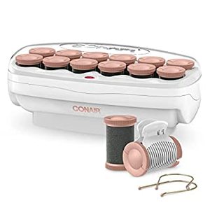 lot 1693 image: Conair Big Curls and Waves Jumbo Ceramic Hot Rollers, Bonus Super Clips and Metal Clips Included (B0728GC1YQ)