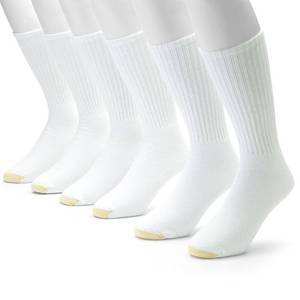 lot 1697 image: Mens 6-Pack Athletic Crew Extended Socks