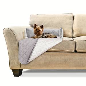 lot 1701 image: FurHaven Pet Furniture Cover  Sofa Buddy Reversible Furniture Cover Protector Pet Bed for Dogs & Cats GrayMist Small
