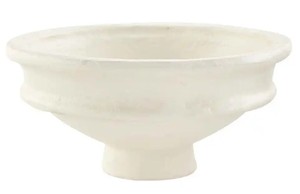 lot 12939 image: Mud Pie Paper Mache Pedestal 13 Inch Bowl