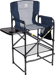 lot 8248 image: Coastal Outdoor Elevated Chair With Drink Tray