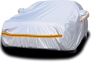 lot 1691 image: Autosop Car Cover Waterproof All Weather 6 Layer Car Cover For Automobiles Outdoor Fukll Cover Sun Hail UV Fust Protection With Zipper