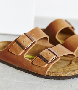 lot 1728 image: Birkenstock Brown Leather Sandals, Size-9
