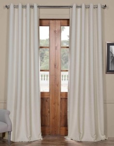 lot 1734 image: Exclusive Fabrics And Furnishings Grey Black Out Curtains, 2,