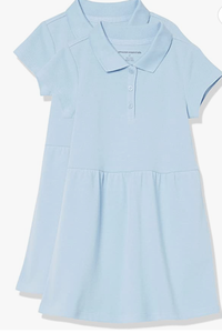 lot 1710 image: Amazon Essentials Blue Dress For Toddlers 2 Pack 6 - 7