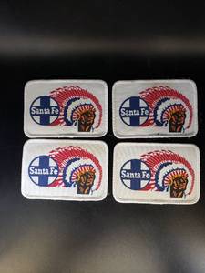 lot 1639 image: set 4 white Santa Fe Indian Head patches