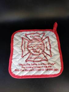 lot 1715 image: KS Fire Marshall pot holder