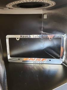 lot 1739 image: BNSF license plate frame