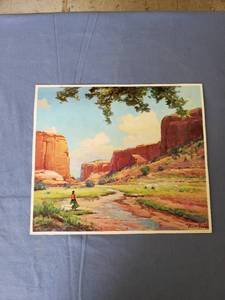 lot 1763 image: 1959 Santa Fe lithograph print