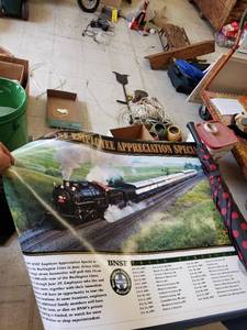 lot 1769 image: 1997 BNSF train poster 24 x 30