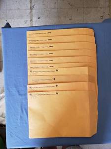 lot 1776 image: lot of 10 Santa Fe legal size manilla envelopes