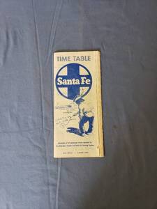 lot 1812 image: 1963 Santa Fe time table