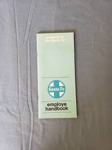 lot 1813 image: 1969 Santa Fe employee handbook