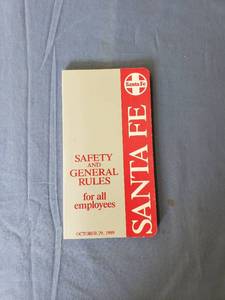 lot 1818 image: 1989 Santa Fe rule book