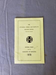 lot 1821 image: 1978 Santa Fe rule book