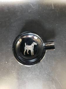 lot 1838 image: Black wdog ashtray