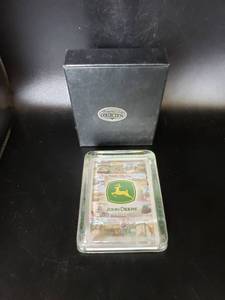 lot 1844 image: John Deere glass paperweight