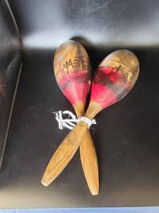 lot 1851 image: pair old maracas