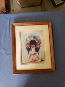 lot 1871 image: De Grazia little girl painting