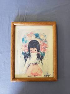lot 1882 image: De Grazia Flower Girl painting