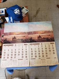 lot 1886 image: pair Santa Fe 1992 calendars