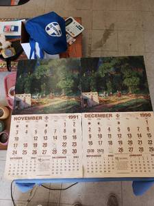 lot 1887 image: pair Santa Fe 1991 calendars