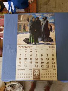 lot 1893 image: 1985 Santa Fe calendar
