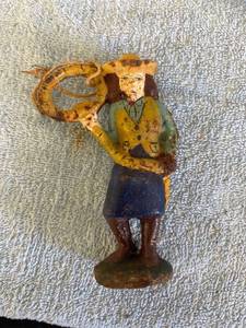 lot 3091 image: vintage cast iron cowgirl